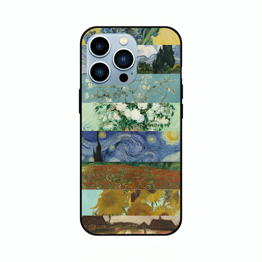 iPhone 13 Pro case featuring 'The Canvas of Time' Artwork by Libaadah – premium artistic design with metal-glass finish