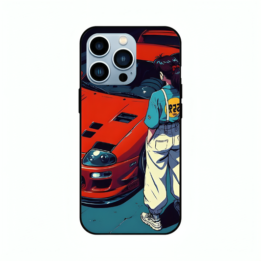 iPhone 13 Pro case featuring 'Tomorrow Wears Yesterday' Artwork by Libaadah – premium artistic design with metal-glass finish
