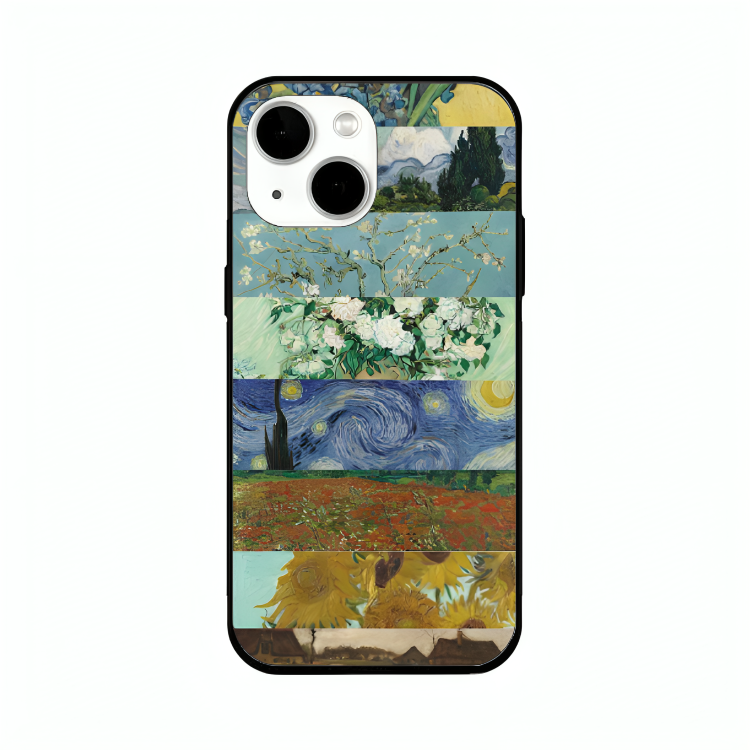 iPhone 13 case featuring 'The Canvas of Time' Artwork by Libaadah – premium artistic design with metal-glass finish
