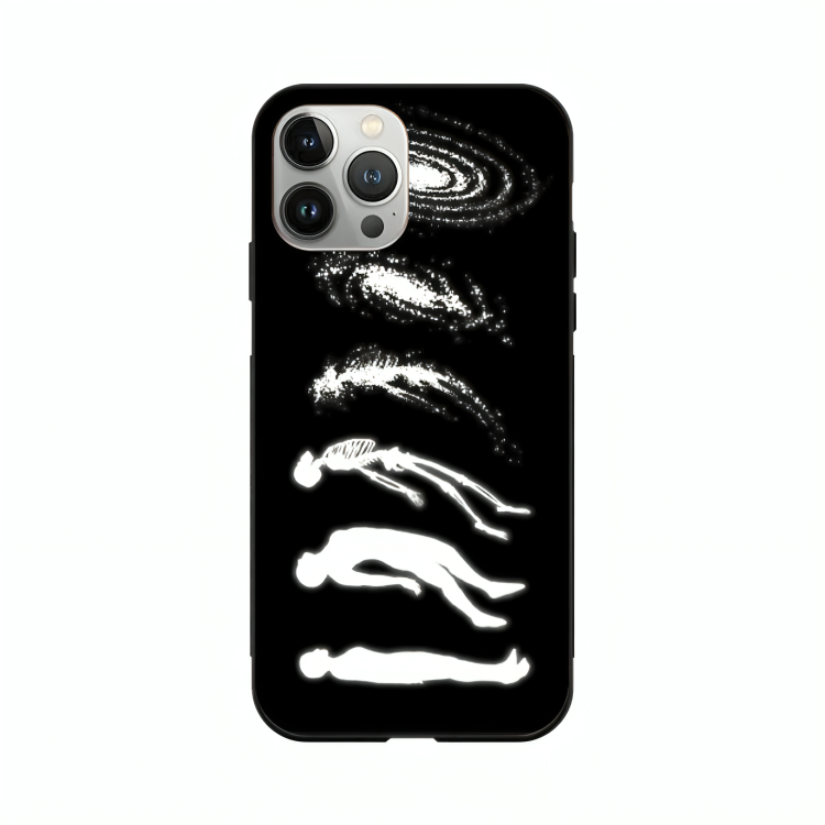 iPhone 14 Pro case featuring 'Stars Made of Endings' Artwork by Libaadah – premium artistic design with metal-glass finish