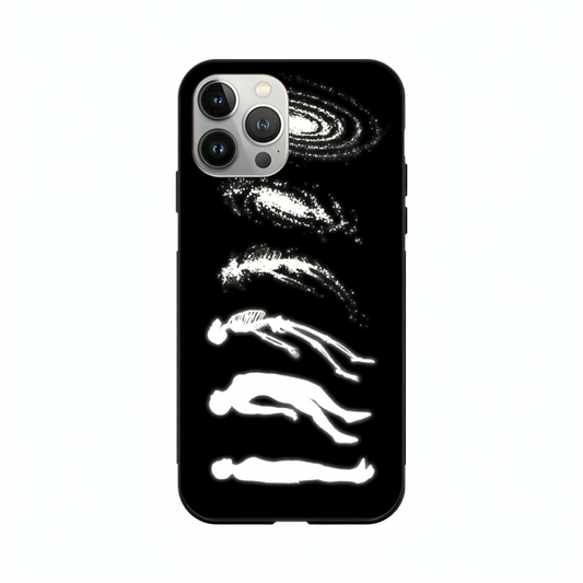 iPhone 14 Pro case featuring 'Stars Made of Endings' Artwork by Libaadah – premium artistic design with metal-glass finish