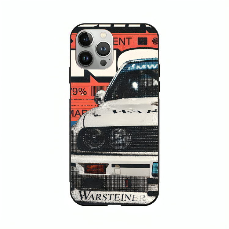 iPhone 14 Pro case featuring 'Time Machine Without Time' Artwork by Libaadah – premium artistic design with metal-glass finish