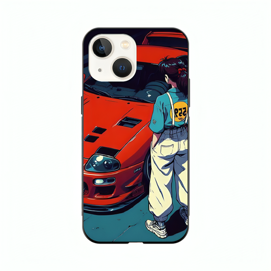 iPhone 15 Plus case featuring 'Tomorrow Wears Yesterday' Artwork by Libaadah – premium artistic design with metal-glass finish