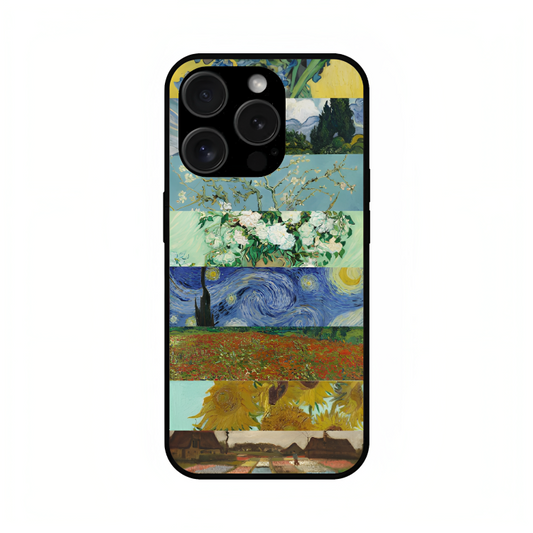iPhone 15 Pro case featuring 'The Canvas of Time' Artwork by Libaadah – premium artistic design with metal-glass finish