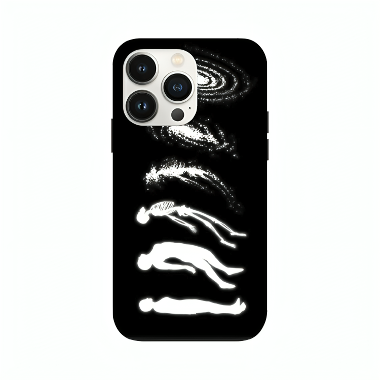 iPhone 16 Pro Max case featuring 'Stars Made of Endings' Artwork by Libaadah – premium artistic design with metal-glass finish