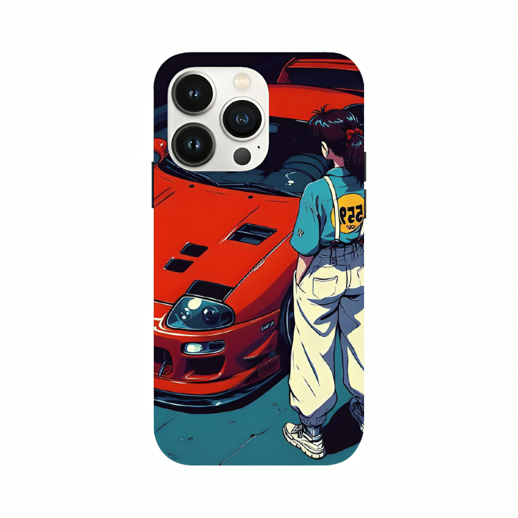iPhone 16 Pro Max case featuring 'Tomorrow Wears Yesterday' Artwork by Libaadah – premium artistic design with metal-glass finish