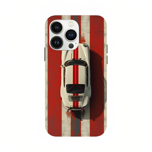 iPhone 16 Pro case featuring 'Red Stripes of Freedom' Artwork by Libaadah – premium artistic design with metal-glass finish